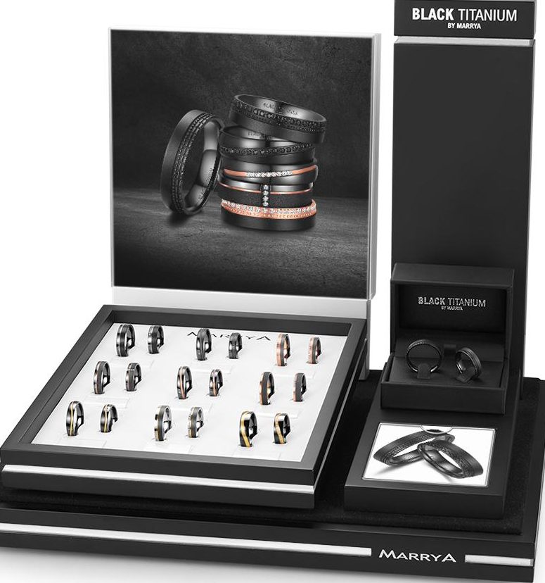 Black Titanium Verkaufsdisplay für Juweliere
