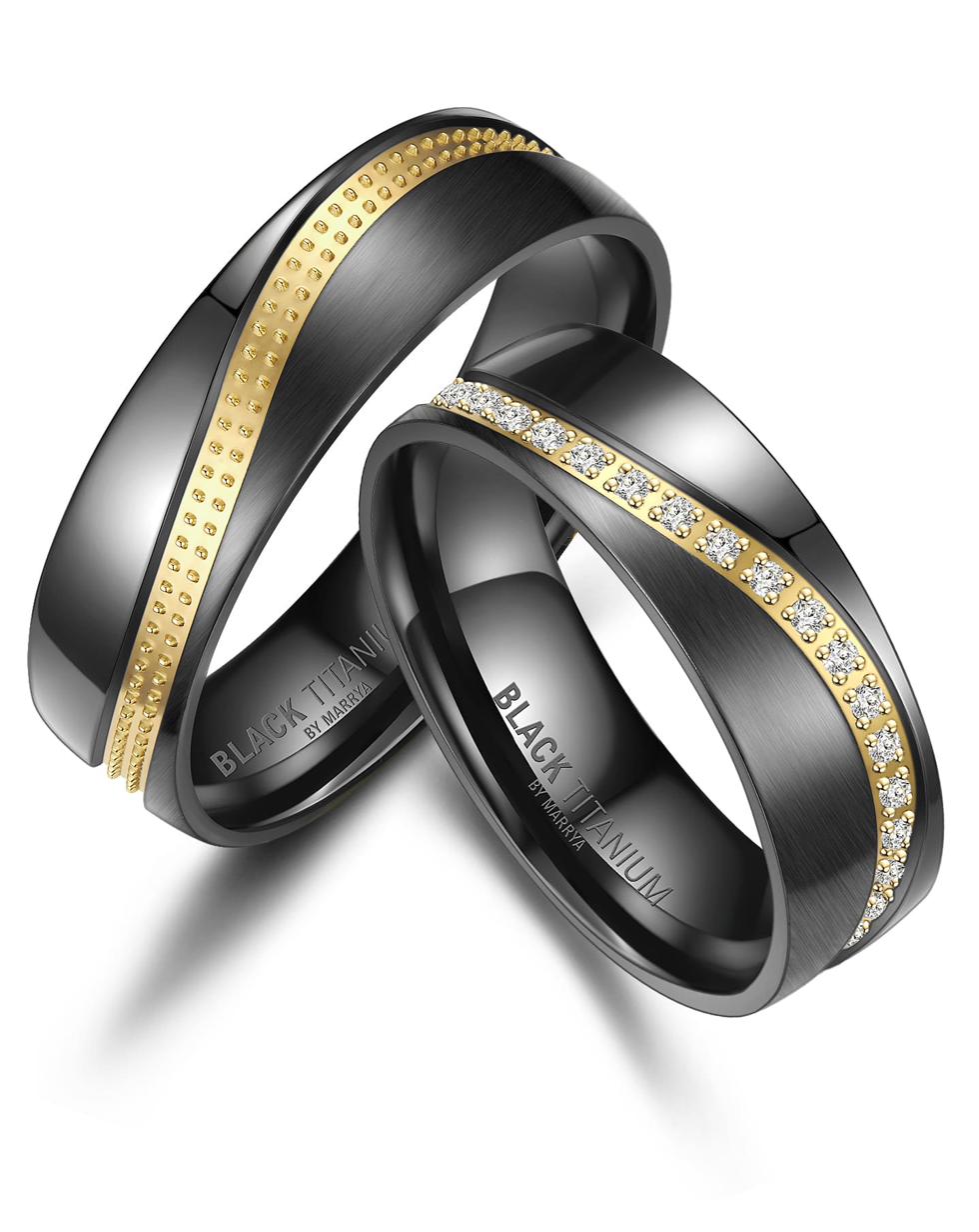 Black Titanium Ringpaar BT-03 – Der Imposante