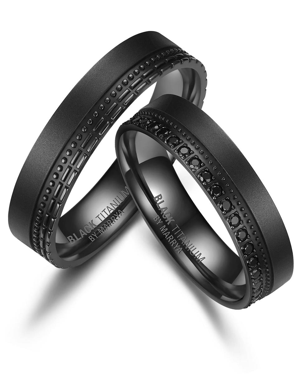 Black Titanium Ringpaar BT-10 – Der Zeitlose