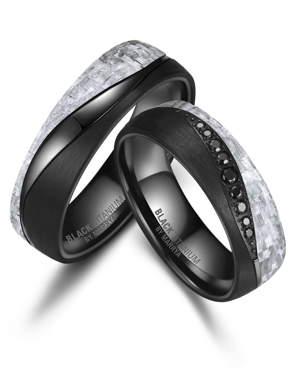 Black Titanium Ringpaar BT-13 – Der Vollendete