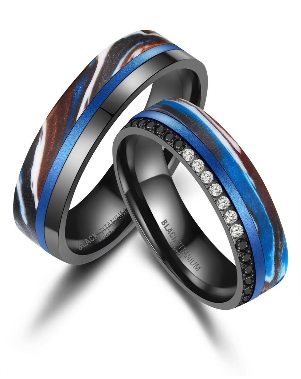 Black Titanium Ringpaar BT-14 – Der Seltene