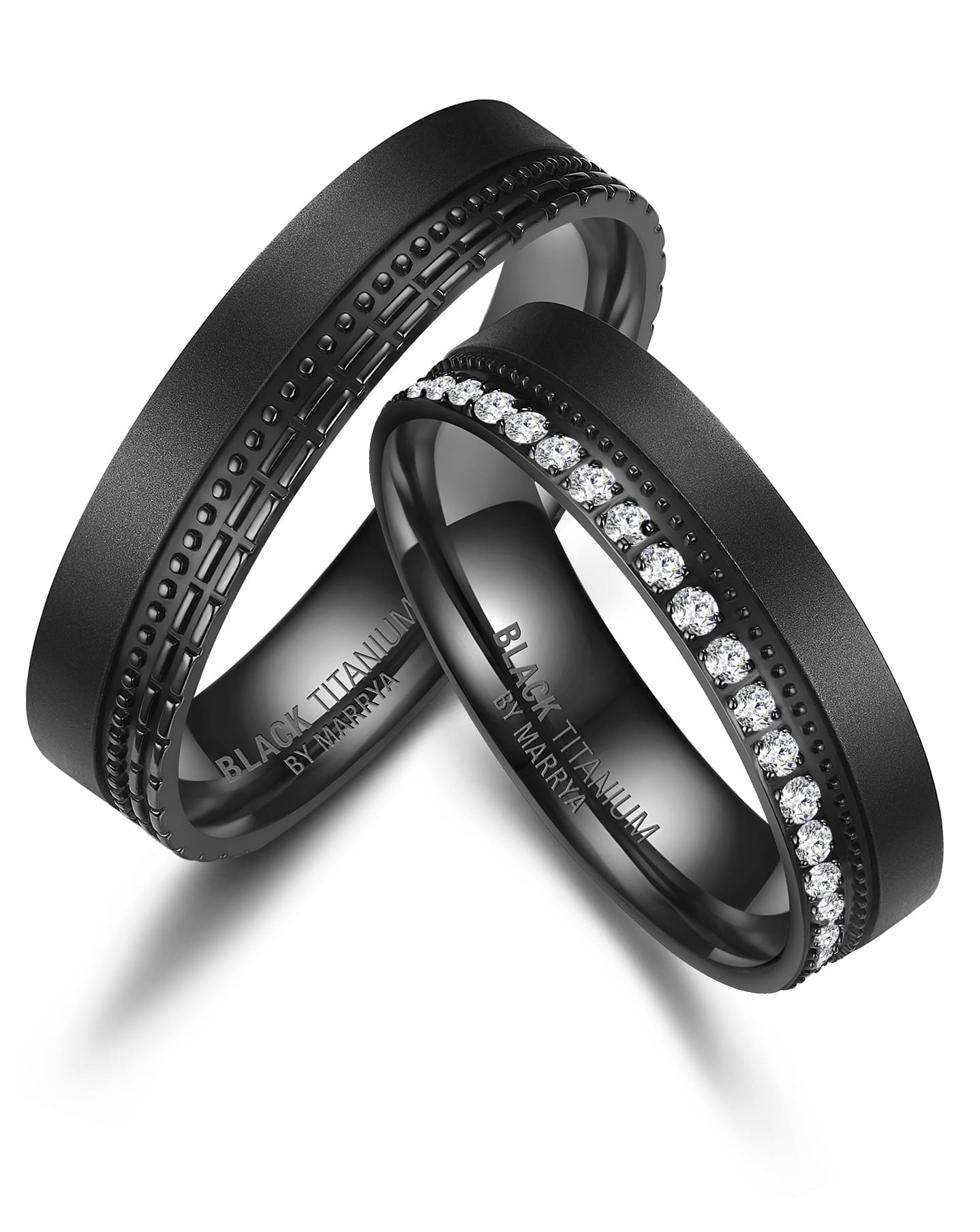 Black Titanium Ringpaar BT-B-10 – Der Majestätische