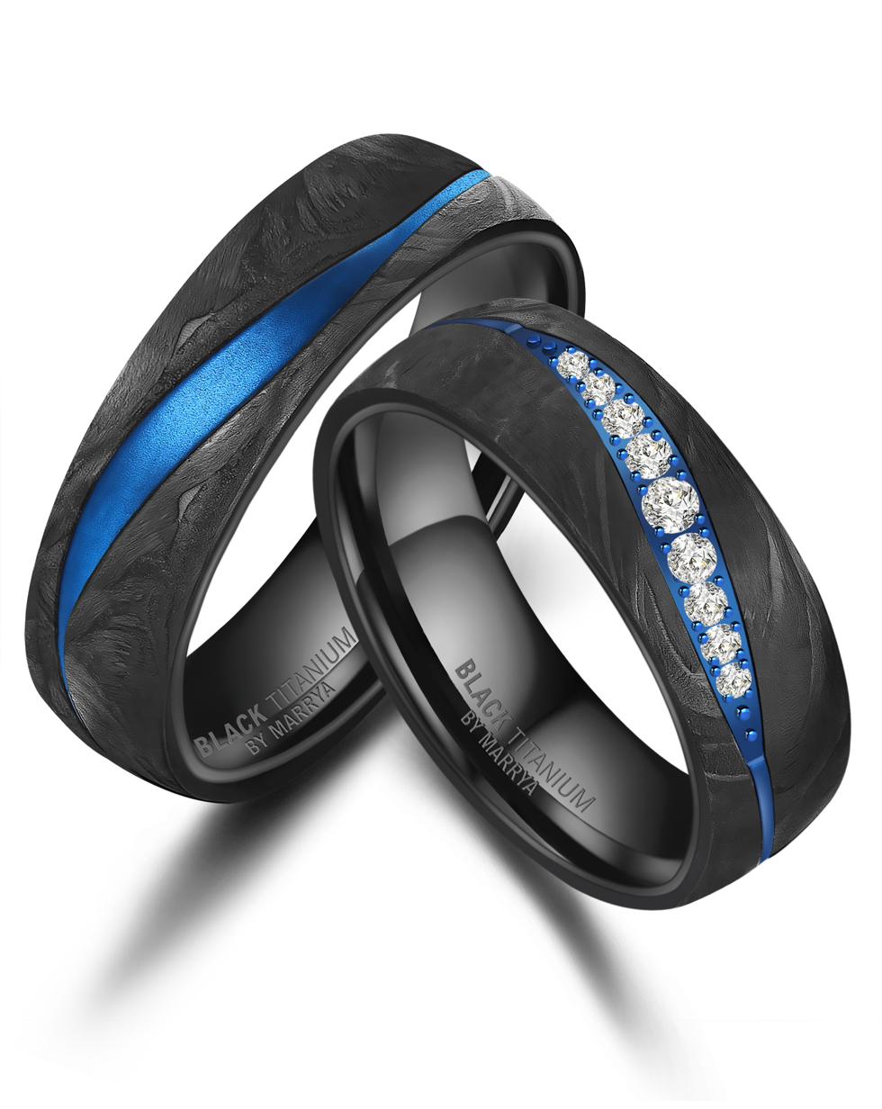 Black Titanium Ringpaar BT-B-17 – Der Erlesene