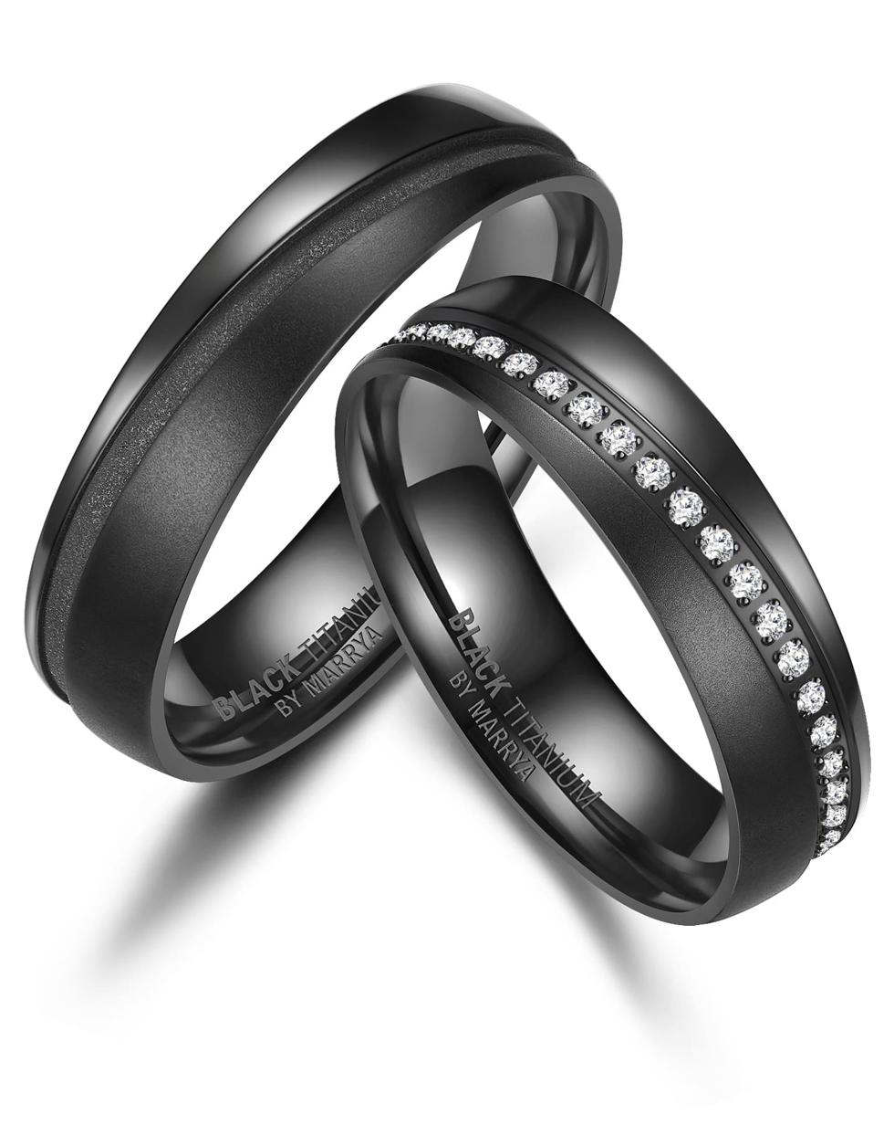 Black Titanium Ringpaar BT-C-08 – Der Reine